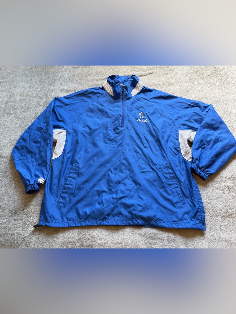 Vintage University of Kentucky Quarter Zip Embroidered Pullover Jacket Size XL